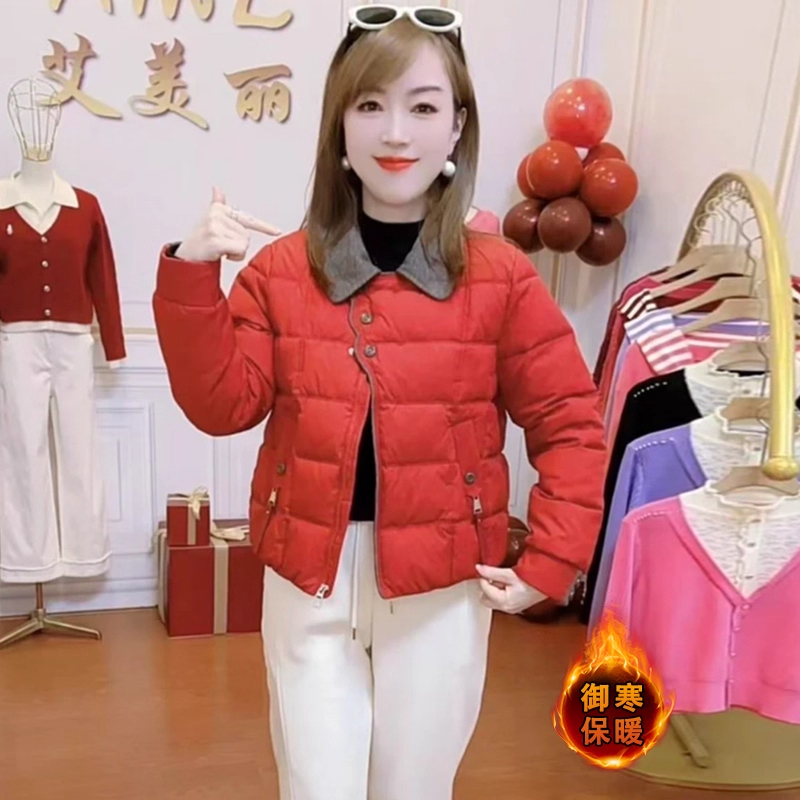 时尚立领短款棉服女2025冬季新款洋气宽松显瘦百搭加厚保暖外套潮