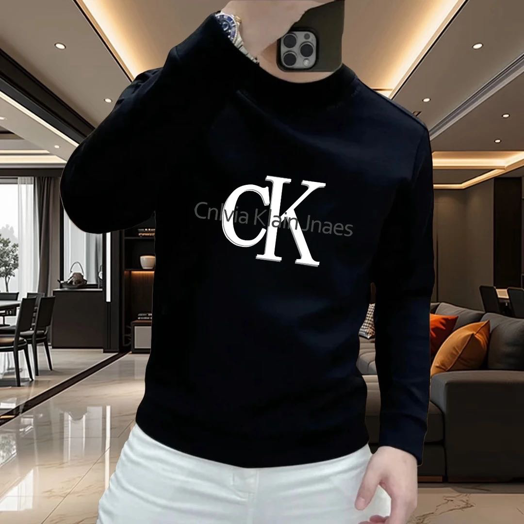 2025新款时尚潮流秋冬季新款圆领卫衣潮牌高端设计休闲简约卫衣