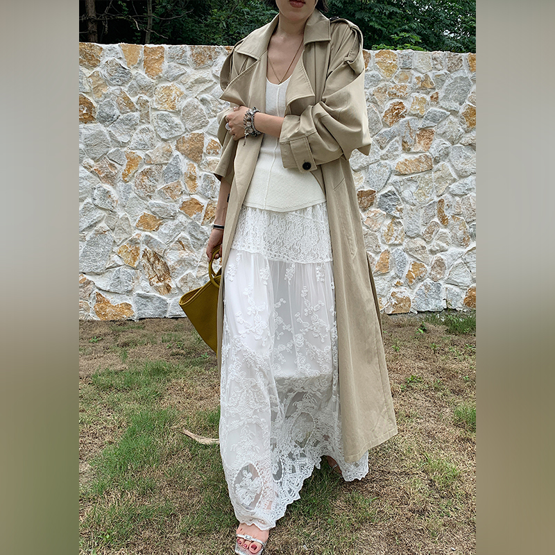 十三粥私服 温柔无界 温柔半身裙女宽松遮肉百搭通勤高腰SG0112