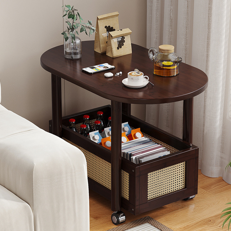 沙发边几角几客厅新款可移动茶几小推车小桌子置物架茶水桌侧边柜