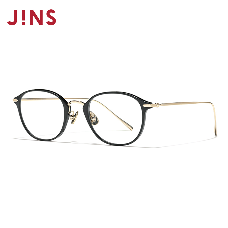 JINS睛姿黄金比例潮流钛框男女光学镜眼镜女素颜神器UUF25S203