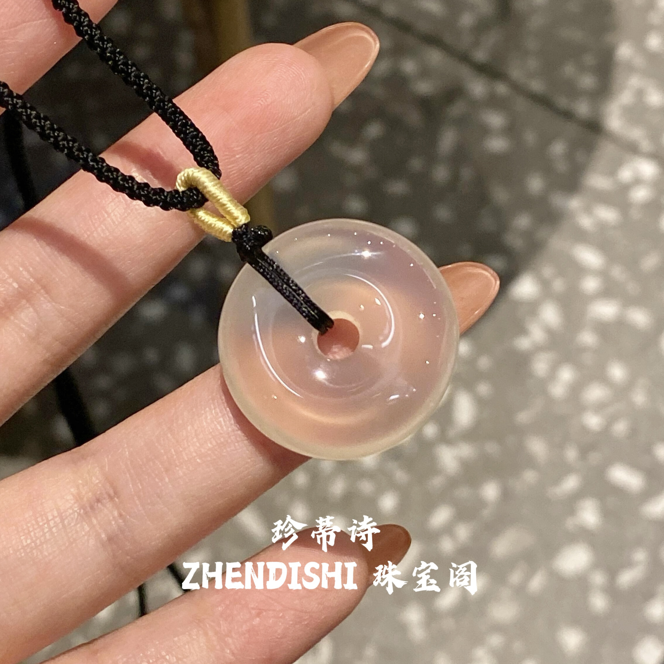 天然玉髓吊坠转运平安扣项链男女款新中式玉石吊坠生日礼物送女友