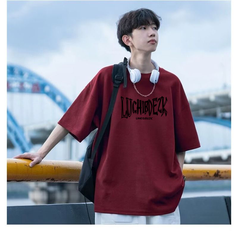 DIKADENG/蒂卡登纯棉短袖男T恤新款夏季学生百搭宽松潮牌半袖上衣