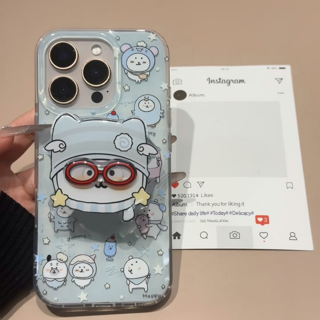 冬日自嘲熊适用苹果iphone小米15/14/13promax防摔vivo华为oppo