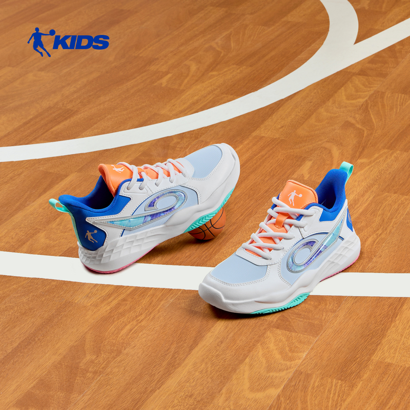 中国乔丹儿童男童大童篮球鞋男子时尚情侣秋冬季透气减震皮面缓震