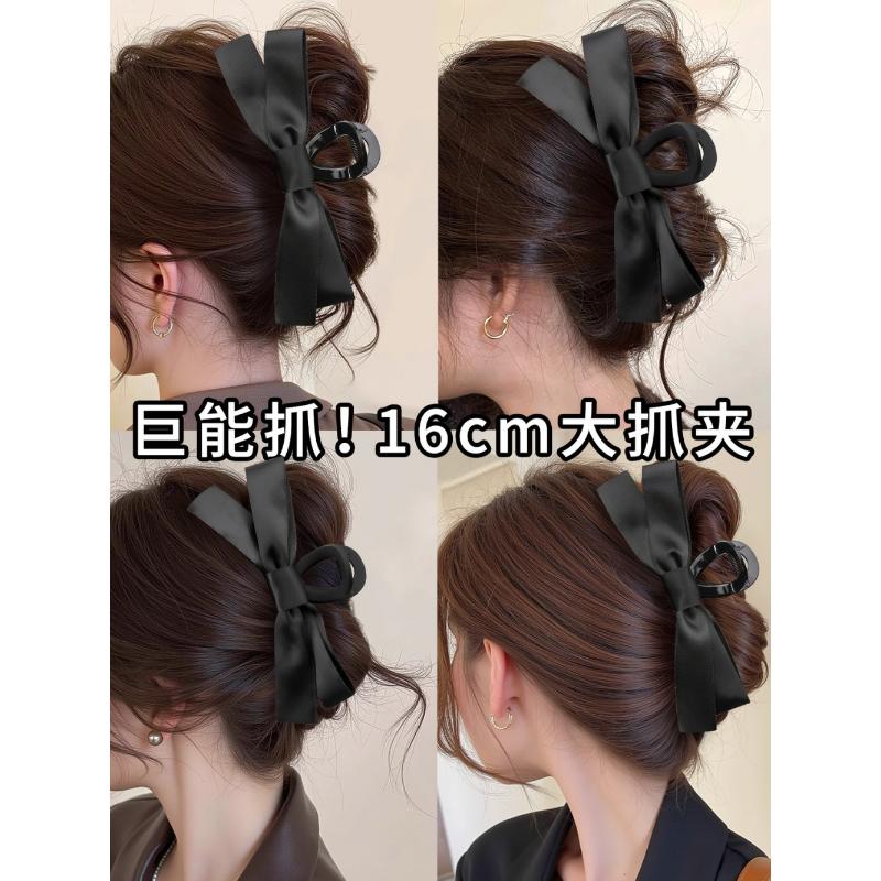 蝴蝶结发夹超大号发量多头饰鲨鱼夹发卡发抓女新款抓夹大号发量大