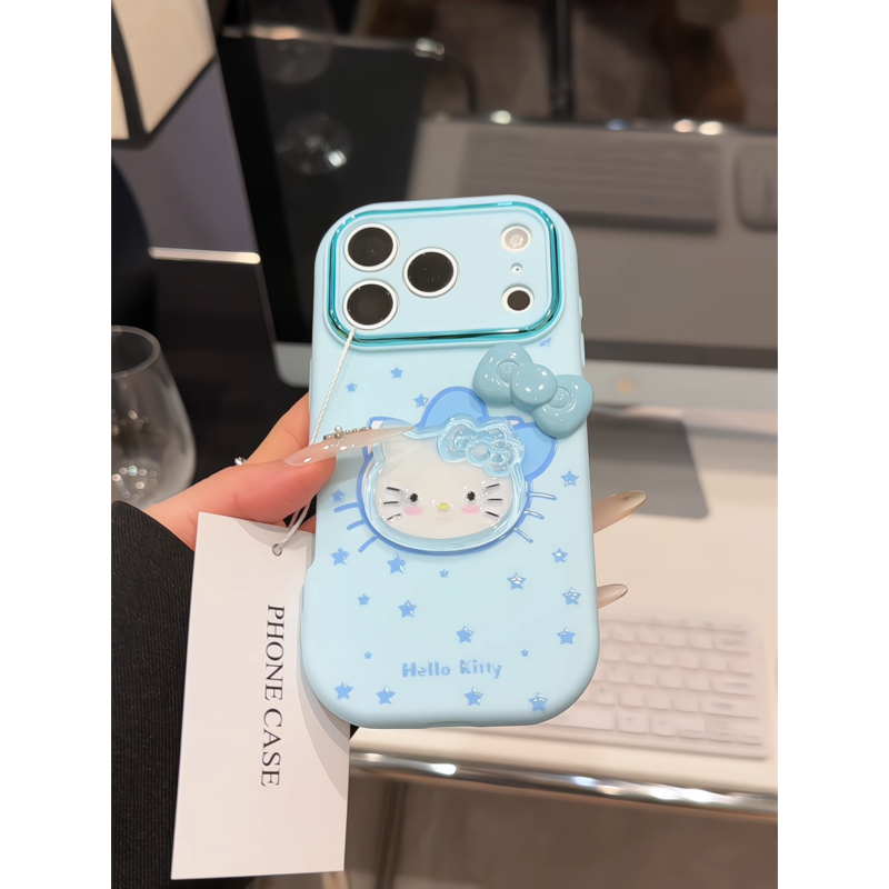 蓝色星星kt适用苹果17p手机壳16pm小胖妹华为p80防摔oppo女小米17