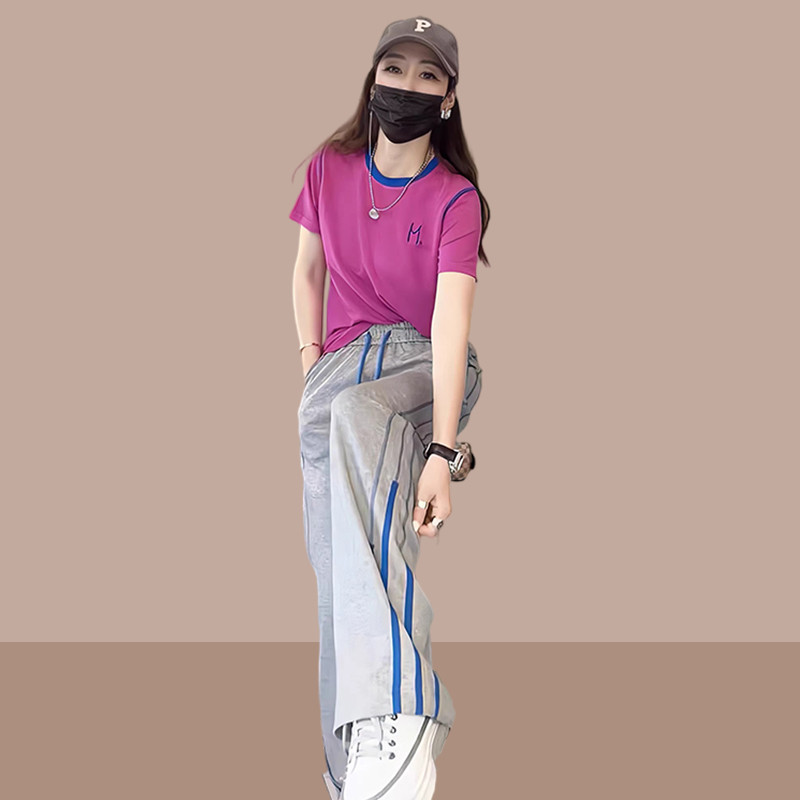 温婉大方洋气欧货休闲运动套装夏装女2025年新款休闲慵懒风知性风