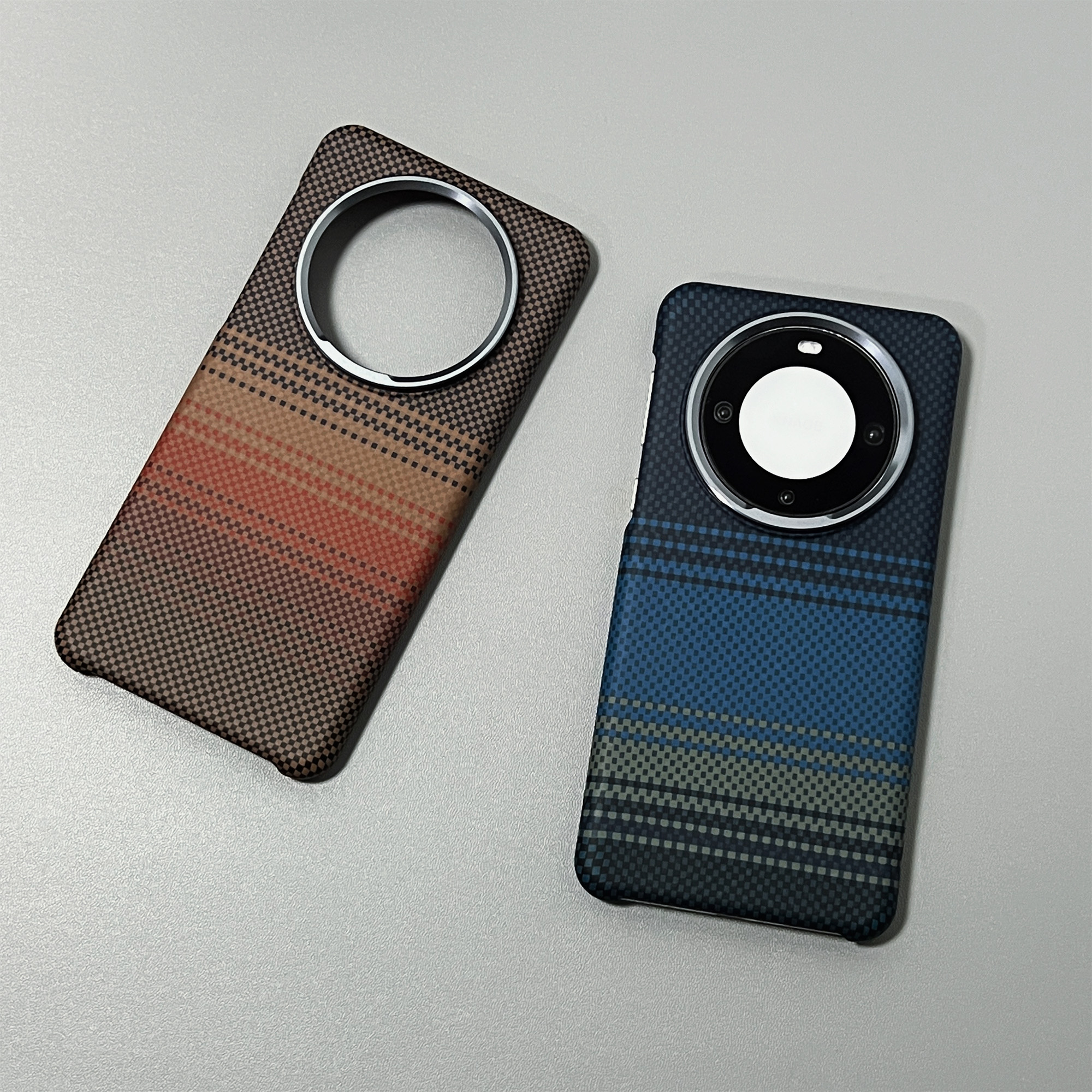 适用华为mate70pro+磁吸手机壳碳纤维纹理mate60轻薄简约半包硬壳