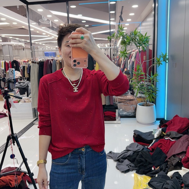 新款爆闪巨好穿得绒简约大版上衣5508欧美