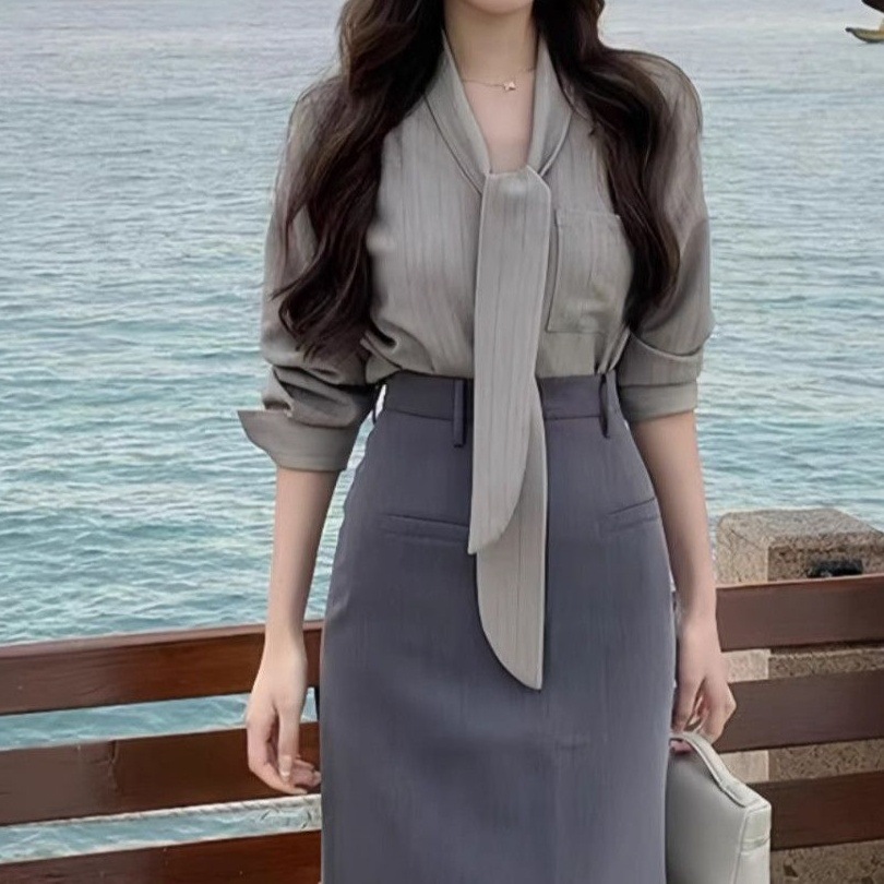 显瘦气质时尚法式轻熟风女神范炸街套装2025年春季韩系风裙套装卡