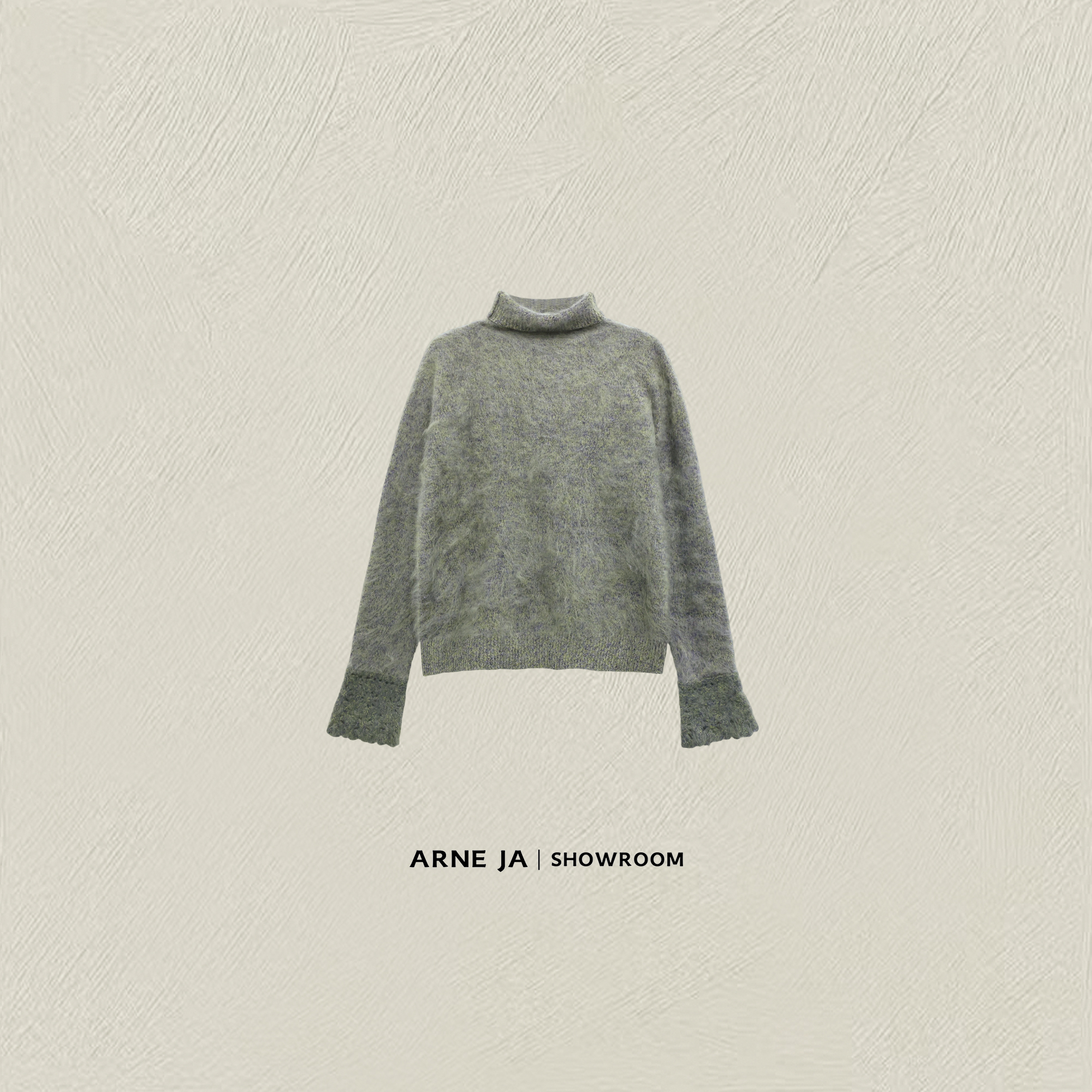 ARNE JA｜“莫奈系列”色彩镂空花纱丝羊绒拉绒印象派毛衣W11077733