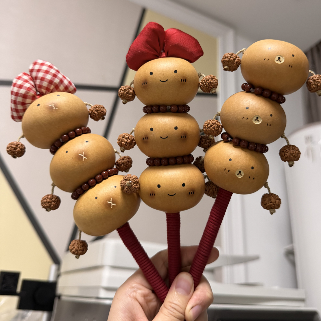 糖葫芦拨浪鼓手工葫芦拨浪鼓