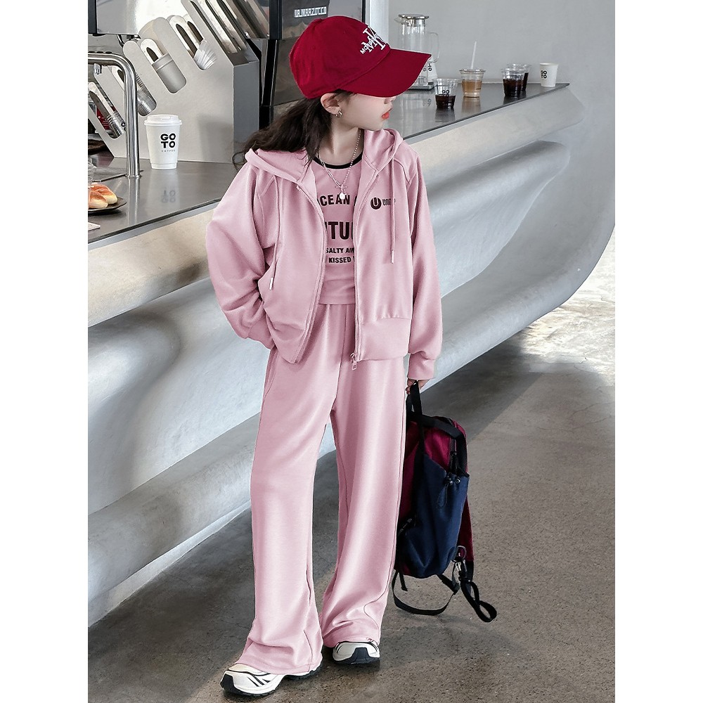 女童春秋套装大女孩网红儿童运动秋装时髦洋气炸街秋季潮衣服8岁9