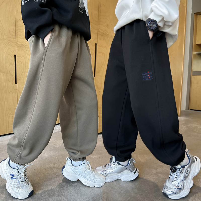 儿童运动裤男童薄款裤子春秋季2025新款大童男孩秋装休闲卫裤宽松