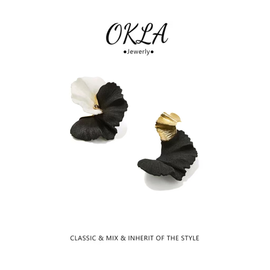 铜合金耳饰 小众个性轻奢【葵】欧美复古风立体花高级女性气质耳环