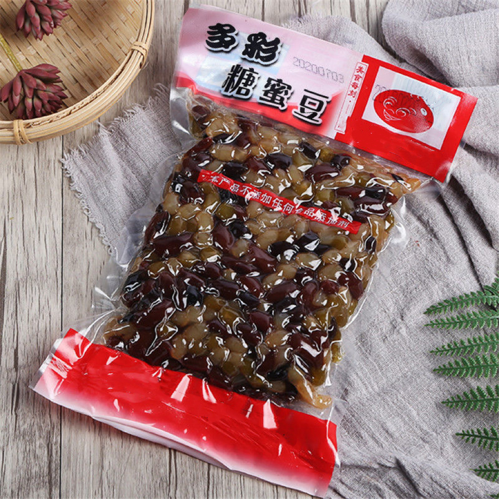 多彩蜜蜜豆红小豆即食免煮500g糖纳蜜豆珍珠奶茶甜品面包烘焙原料