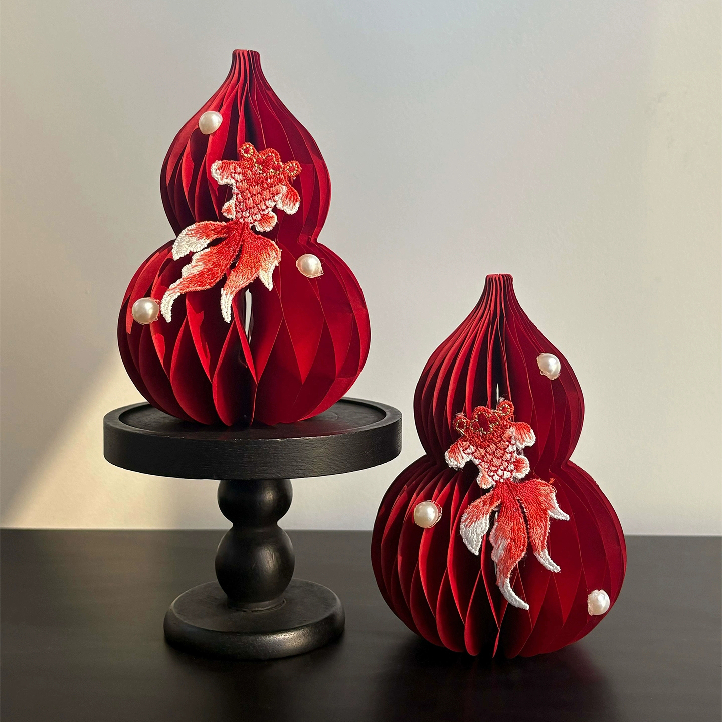 福禄喜庆摆件春节日元旦乔迁新居客厅桌装饰立体蜂窝锦鲤葫芦摆台