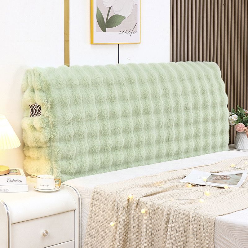 套罩床头套冬季通用防尘加棉兔毛绒软包靠背床头罩升级版2025