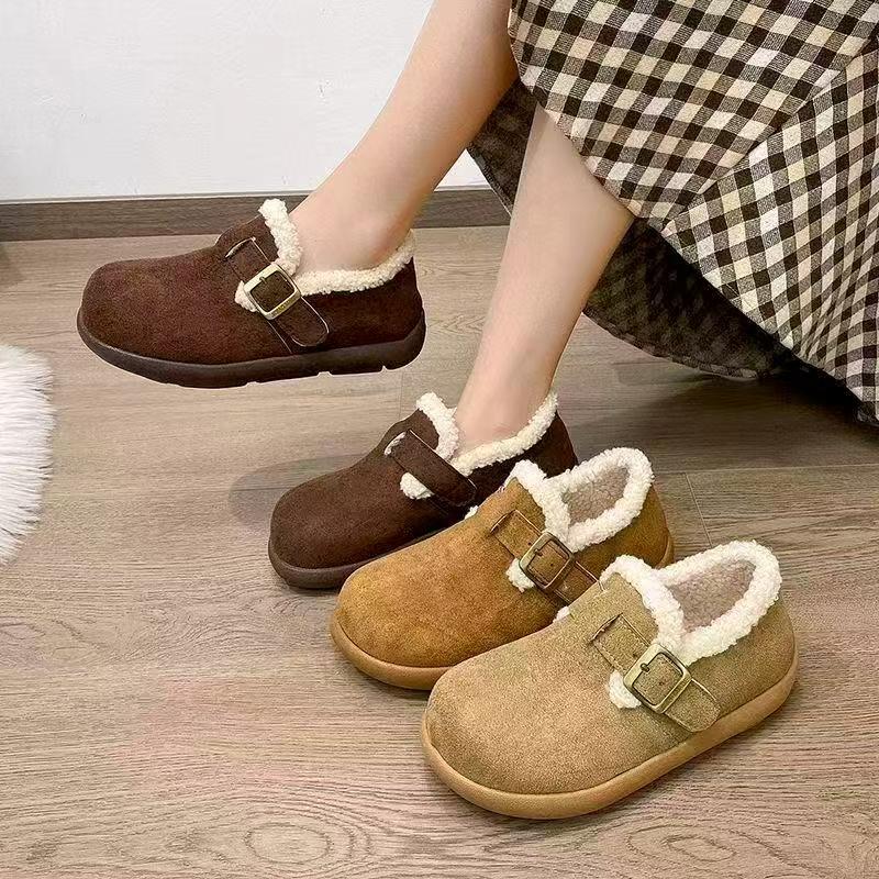 勃肯鞋纯色复古港风轻职风棉鞋学院风休闲风日式