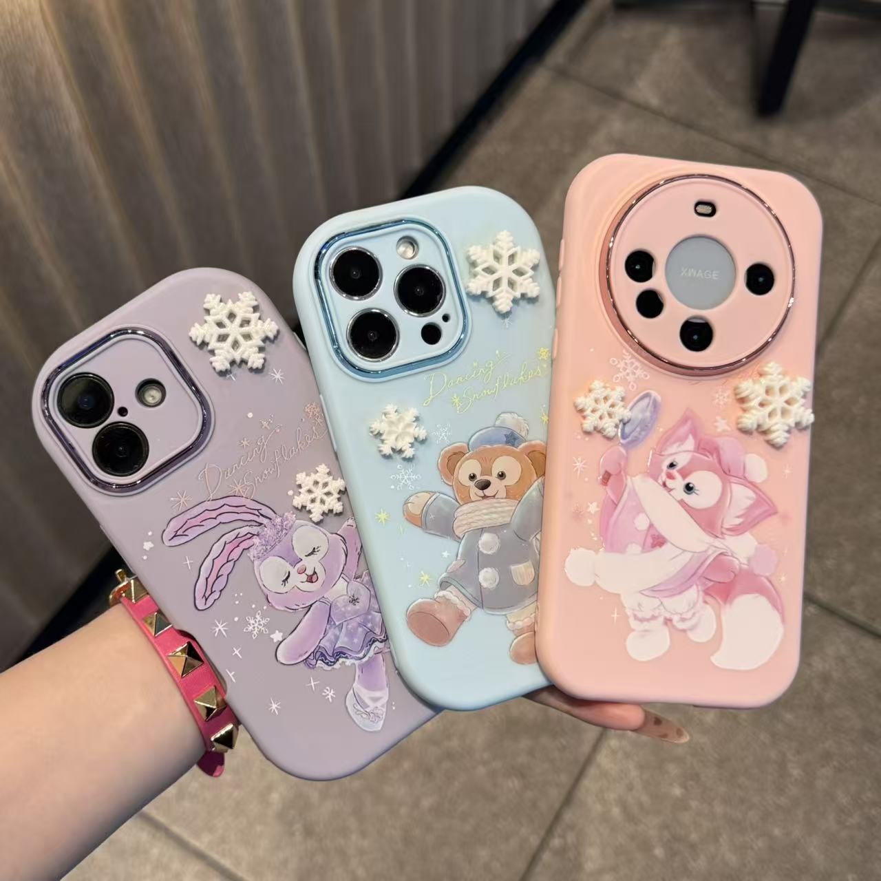 玲娜贝儿雪花贴件适用苹果17/16胖子手机壳华为P70oppo小米17vivo