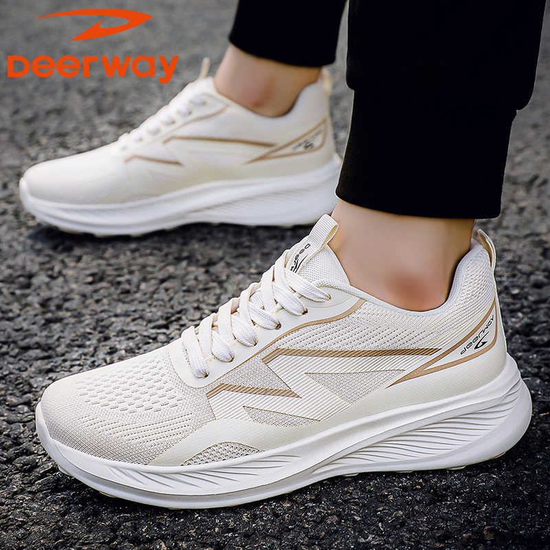 Deerway/德尔惠秋季新款男鞋运动透气跑步鞋时尚百搭减震休闲鞋子