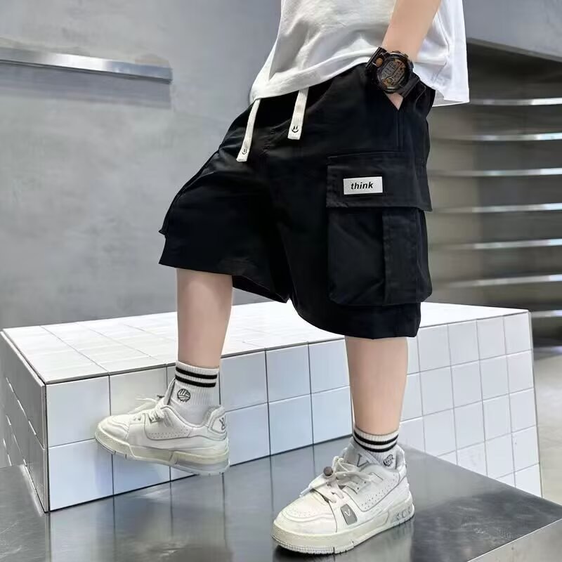 童装男童短裤薄款速干裤夏季五分裤大童运动裤休闲儿童裤子工装裤