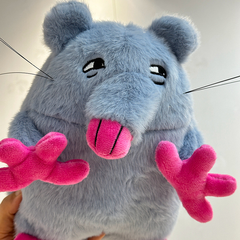 小妹妹还没睡呀比披萨塔鼠发声公仔小砖老鼠录音玩偶抽象生日礼物