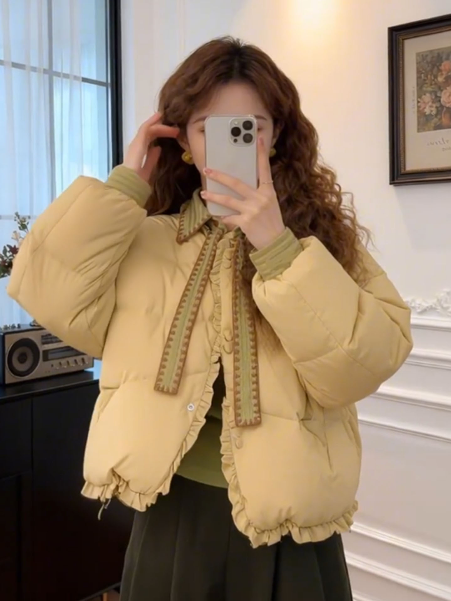 巨好看短款奶黄色棉衣棉服女2025新款冬小个子高级感小众加厚外套