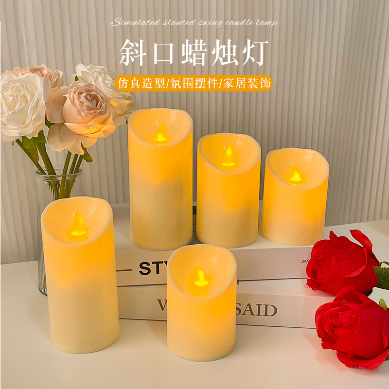 led摇摆电子蜡烛灯婚礼婚庆酒吧生日聚会装饰氛围灯浪漫氛围道具
