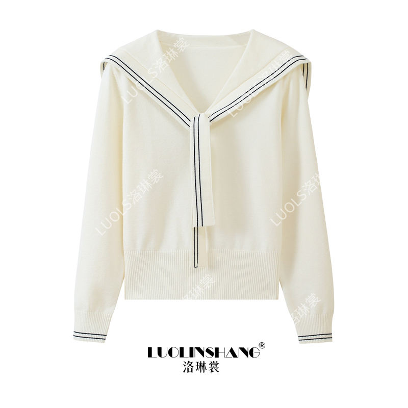 韩系学院风海军领2025秋冬针织衫毛衣百搭秋装女款爆款2025新款