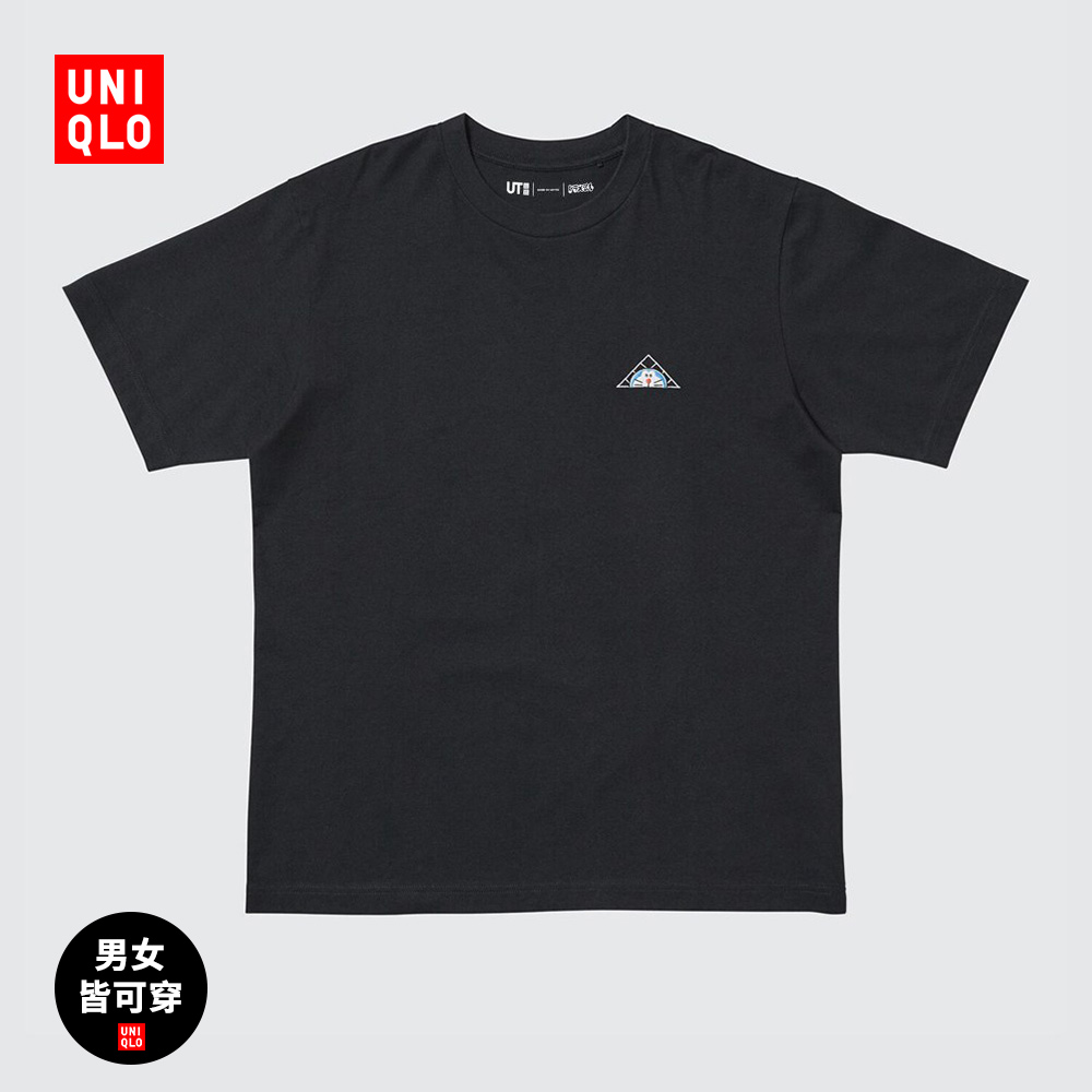 优衣库男装女装UT哆啦A梦邂逅卢浮宫印花短袖T恤480136