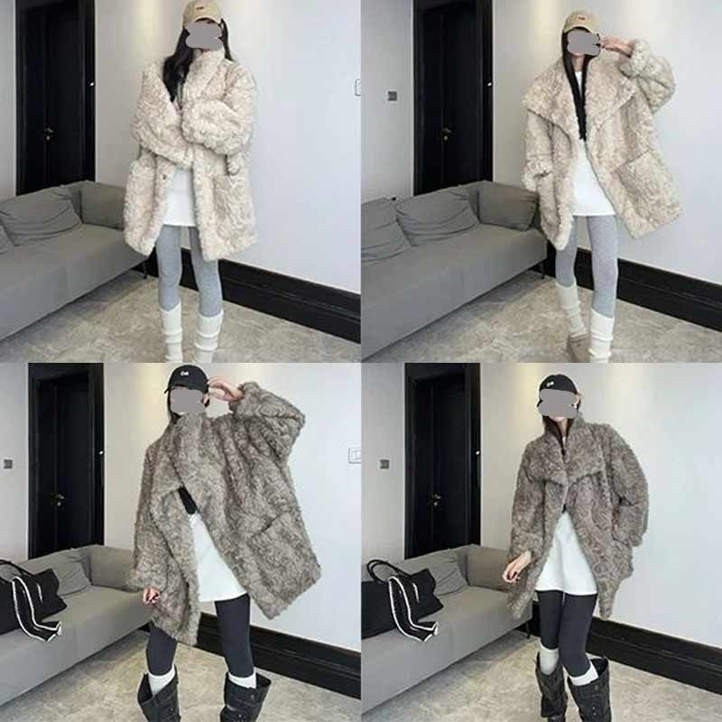 《巴黎热恋》新款环保大翻领外套中长款大衣外套