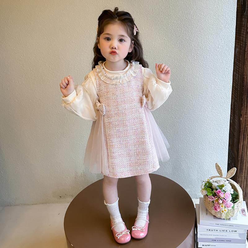 女童连衣裙秋装2026新款儿童洋气时髦两件套女宝宝秋季公主裙套装