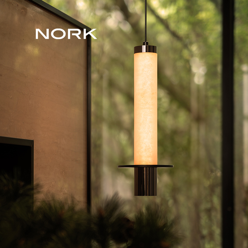 诺克锦云床头吊灯卧室天然云石小吊灯客厅走廊过道玄关装饰