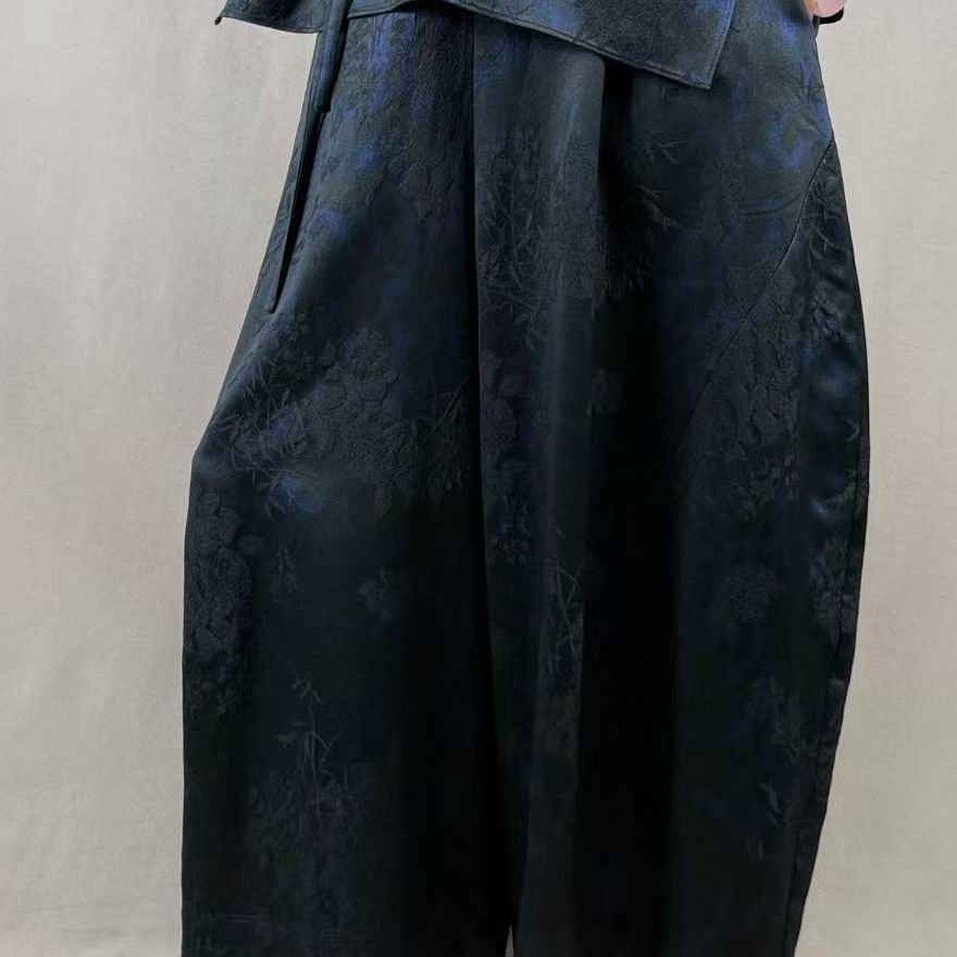 寻知·朱总原创设计XZK210J瓷墨逸卷裤子