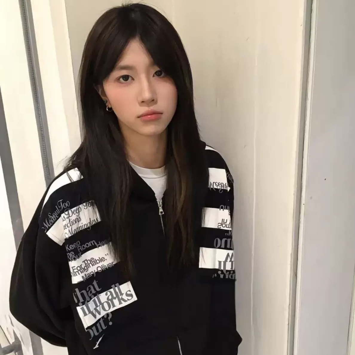 中性风!!!【字母印花】韩系学院风连帽卫衣女INS显瘦设计感小众外套