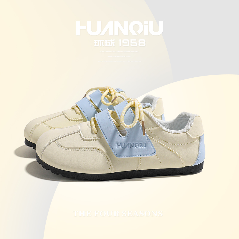 环球2025秋冬季新款加绒德训鞋子女百搭休闲运动阿甘鞋女板鞋潮流