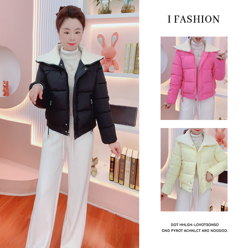 2025年冬季新款时尚减龄百搭长袖加厚保暖棉服女宽松显瘦棉衣外套