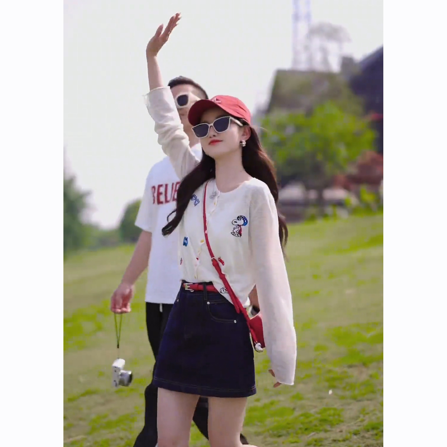 2025夏季穿搭一整套新款韩版简约气质上衣高腰显瘦半身裙两件套