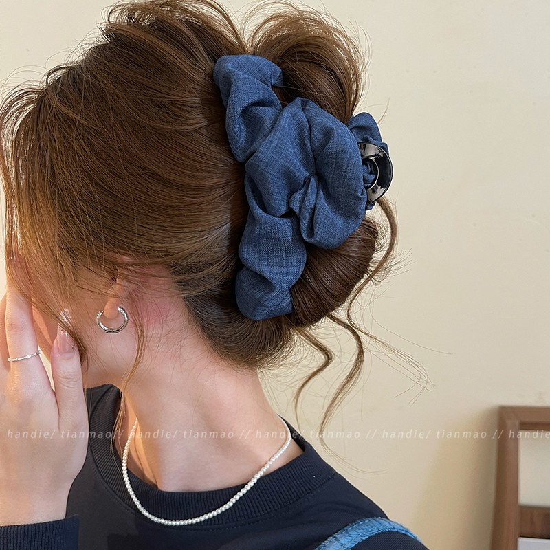 韩系云朵头发抓夹女2025新款高级感显发量发夹盘发鲨鱼夹大号发饰