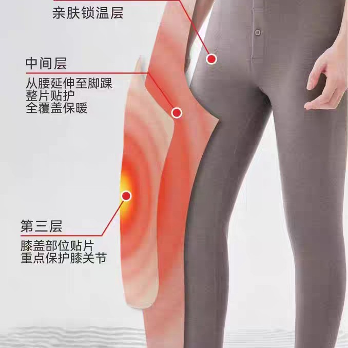 2025新品Serrmiol 杉棉 85071男士宏兔绒三层贴片加厚保暖单裤