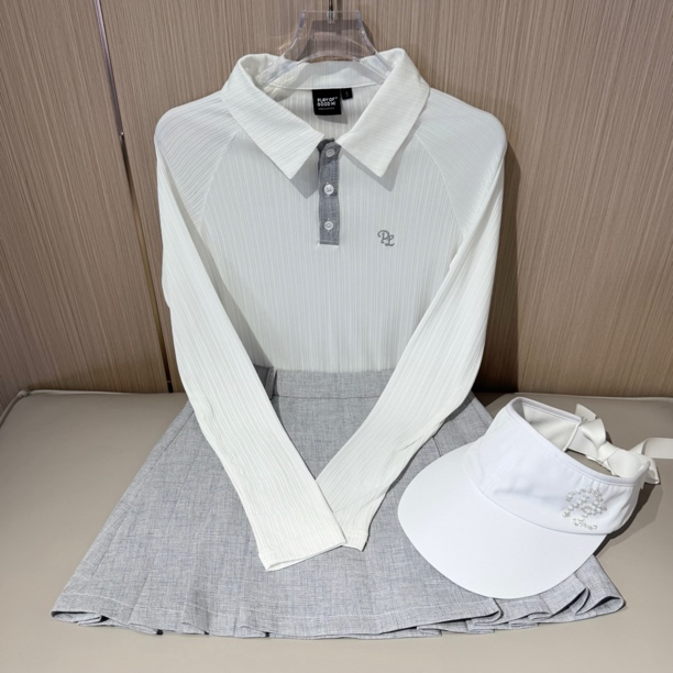 高尔夫服装女秋高尔夫长袖女高尔夫裙速干透气弹力网球女装羽毛球