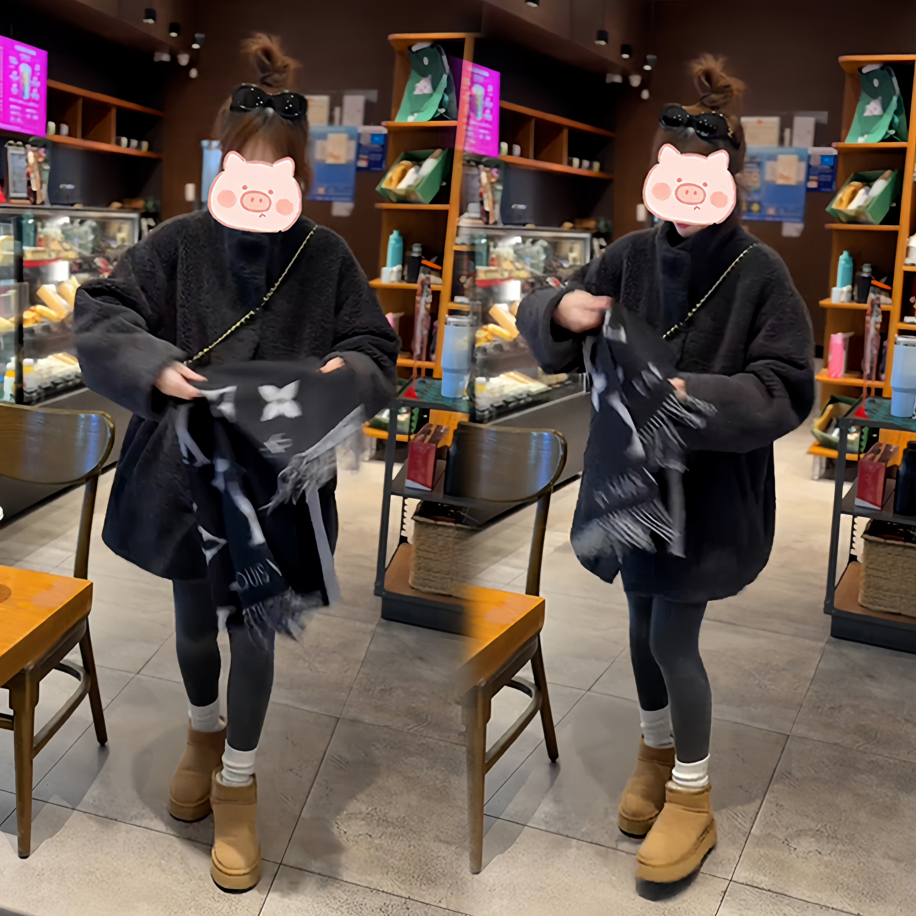 2025年新款韩系一整套深冬穿搭慵懒风加厚毛绒外套百搭软糯上衣