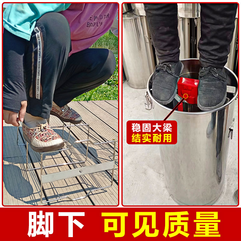 摇蜜机304不锈钢加厚小型家用打蜜桶带盖子全套无缝中蜂甩蜜打糖