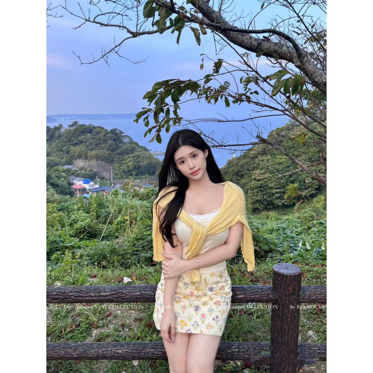 【现货】【黄风铃】温与柔活力精致感百搭舒适显瘦吊带开衫半裙套装