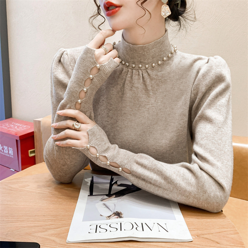 半高领毛衣女2025新款秋冬季内搭高级感长袖针织衫上衣洋气打底衫