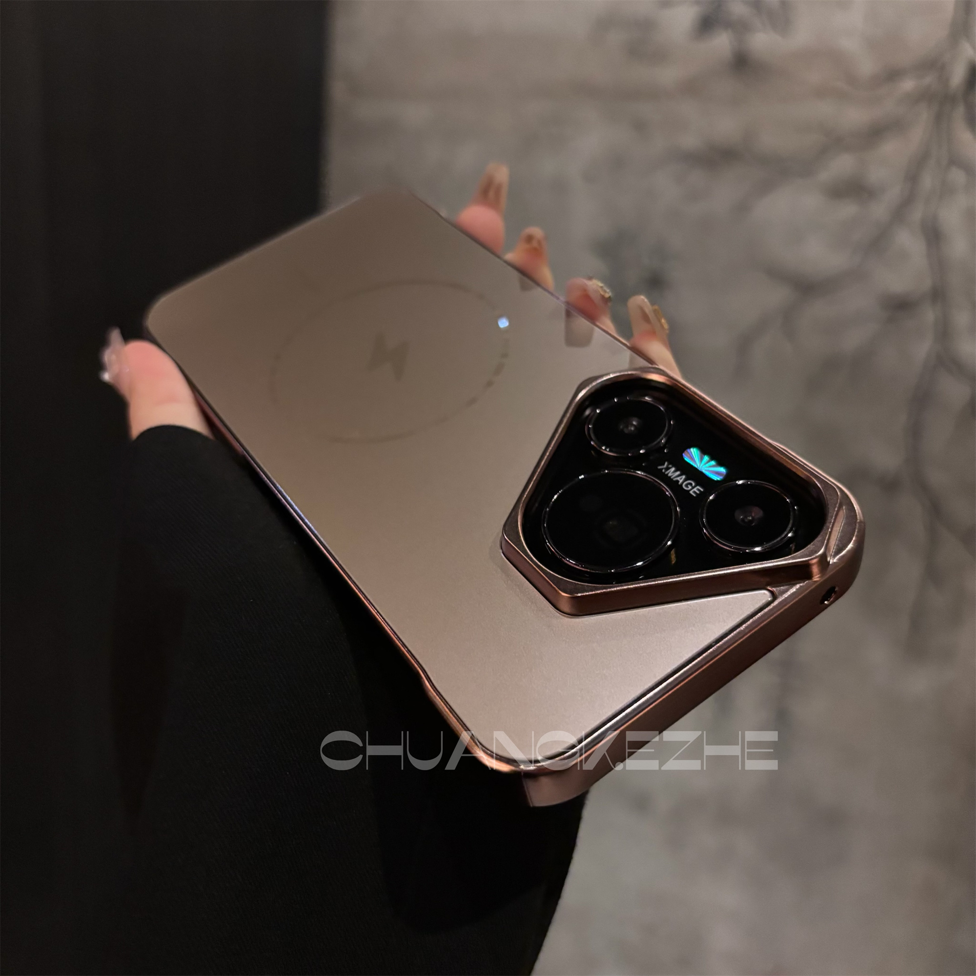 创壳者适用华为Pura70/80Pro无边框闪电细圈磁吸P70手机壳80Ultra