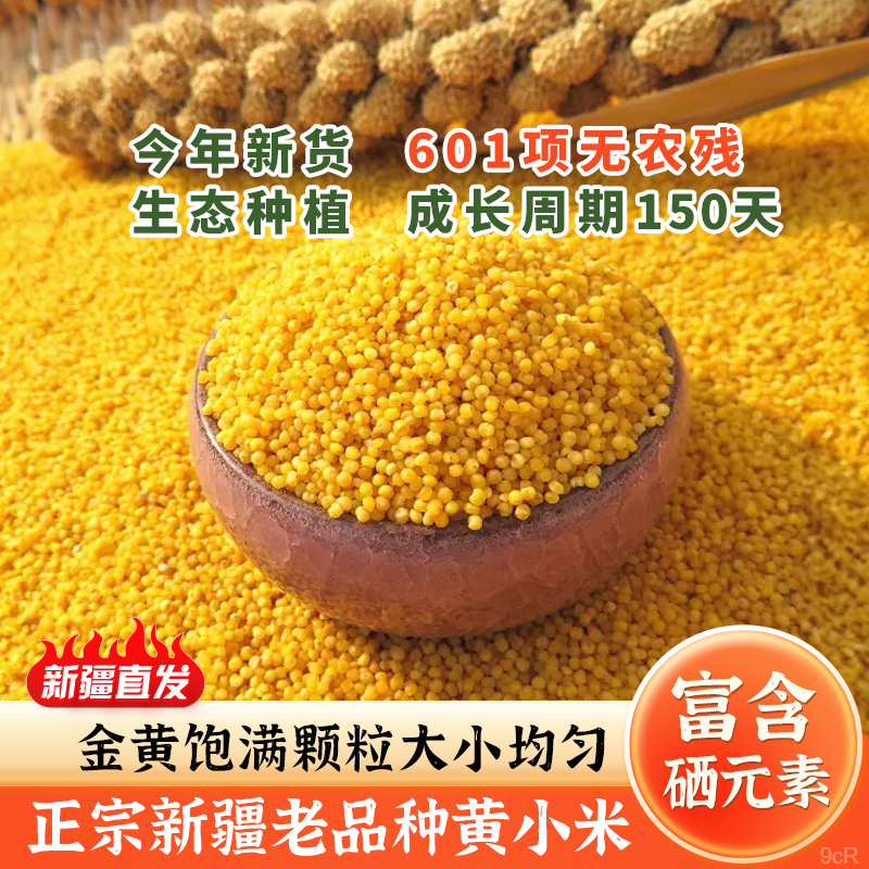【新疆现磨新米】沙漠黄小米粘糯香醇带胚芽营养丰富产地直发2/5斤