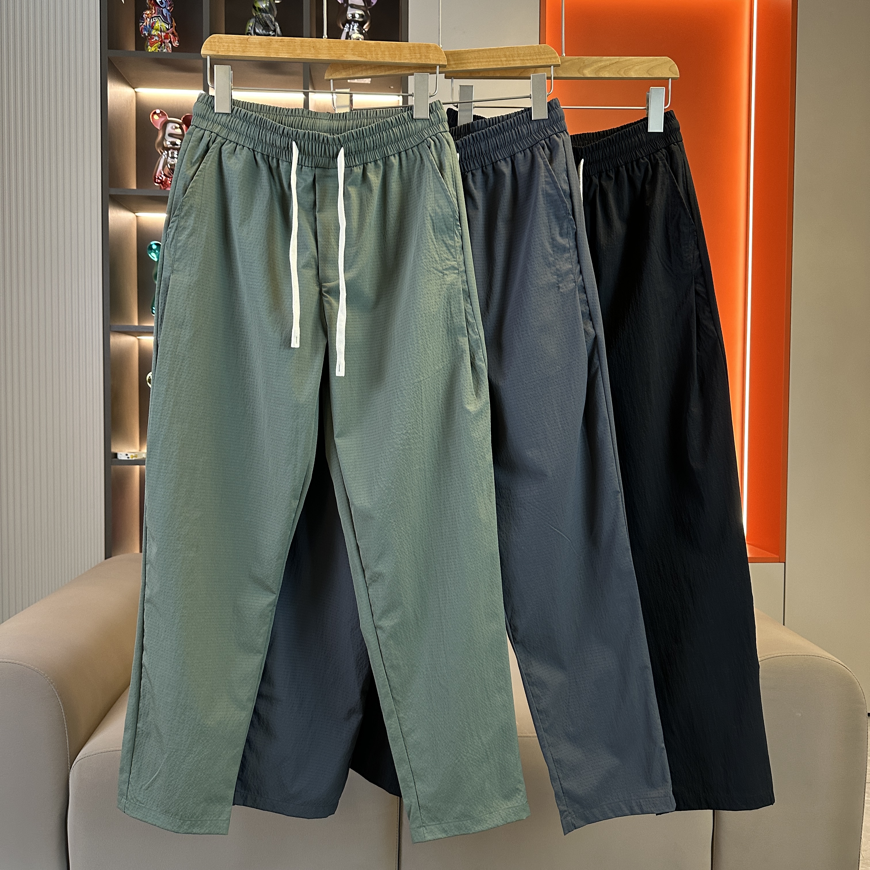 LP289D男士早秋新款休闲裤裤子舒适透气轻盈速干潮立体裁剪长裤潮